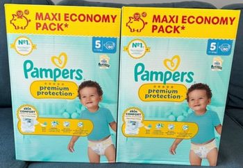 2 cartons taille 5 pampers 