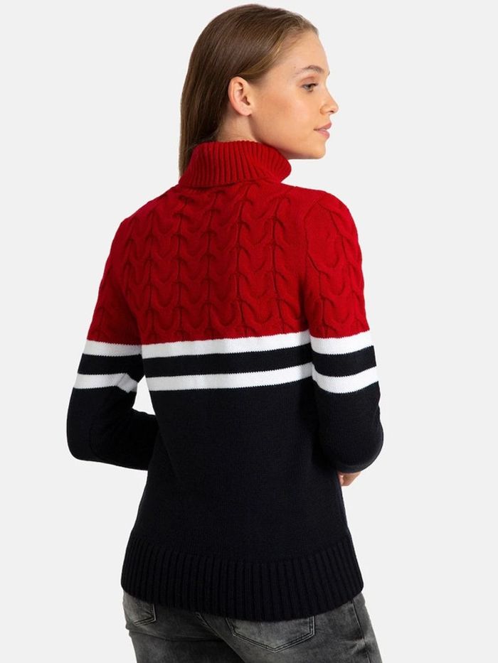 Pull-over JACEY de taille XL  de couleur:rouge-blanc-noir - photo numéro 5