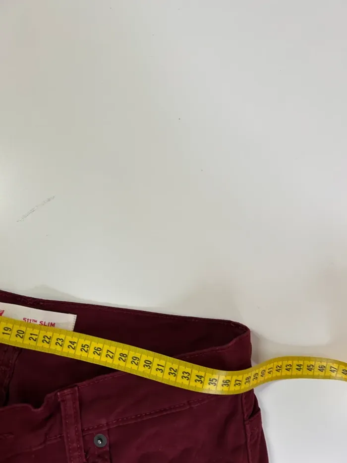 Jean Levi's Homme Bordeaux W33 L28 | 511 Slim | Très Bon État | BP196 - photo numéro 11