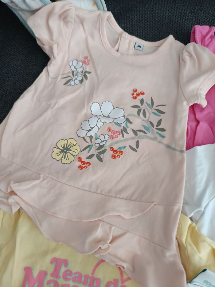 Lot de 6 t-shirts fille 3 mois - photo numéro 4