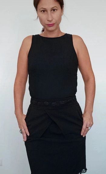 Haut blouse sans manches chic