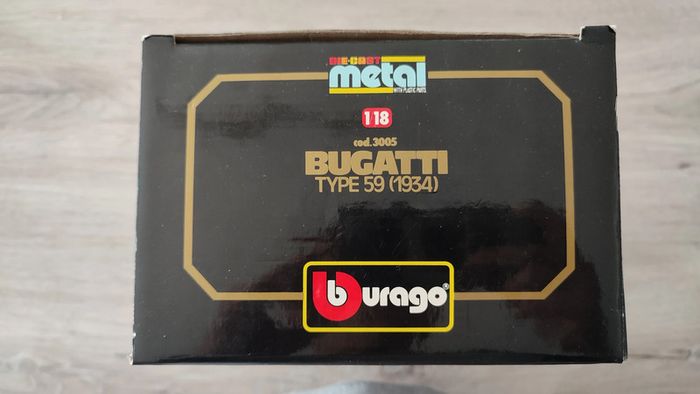 Boite vide seule 3005 pièce détachée miniature Burago bugatti type 59 1934 1/18 #B67 - photo numéro 5