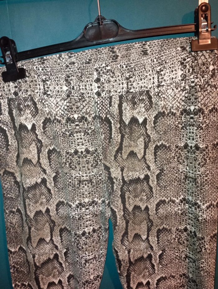 Legging motif serpent beige/gris - photo numéro 3