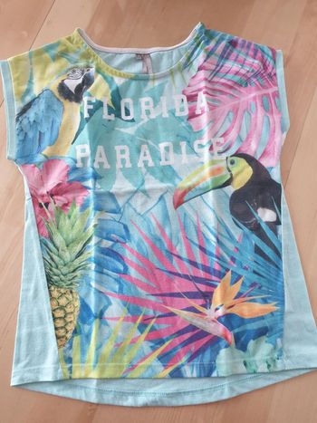 T-shirt fille 8 ans perroquet toucan