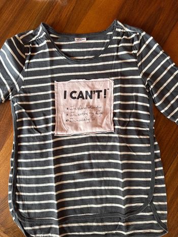 Teeshirt manches longues 10 ans fille TAO I can’t !