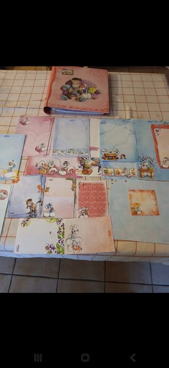 Lot classeur et 40 feuilles didll
