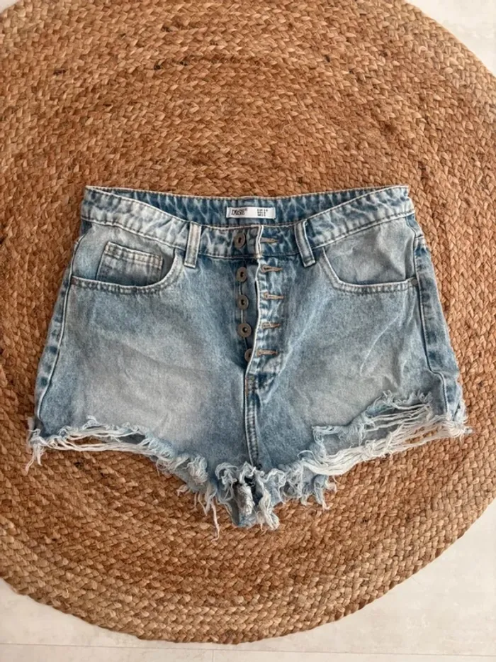 Short en jean taille haute - photo numéro 3