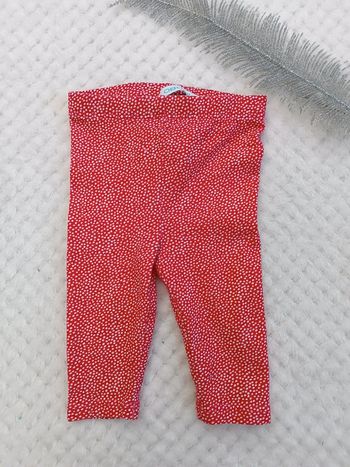 🔸Legging rouge à pois Obaïbi – 3 mois🔸