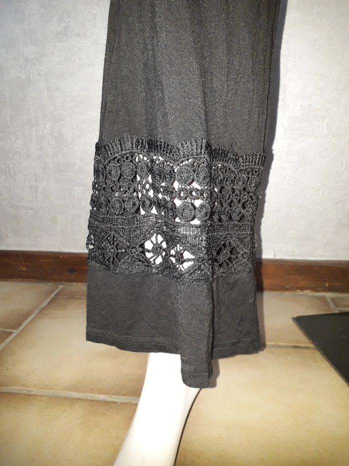 pantalon jambe large avec dentelle en bas lucky taille 40/42 - photo numéro 2