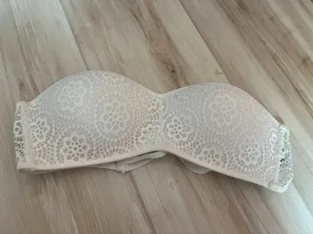 soutien gorge bandeau blanc dentelle broderie undiz