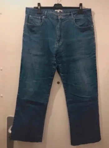 Pantalon femme jeans bleu marine régular scottage taille 46