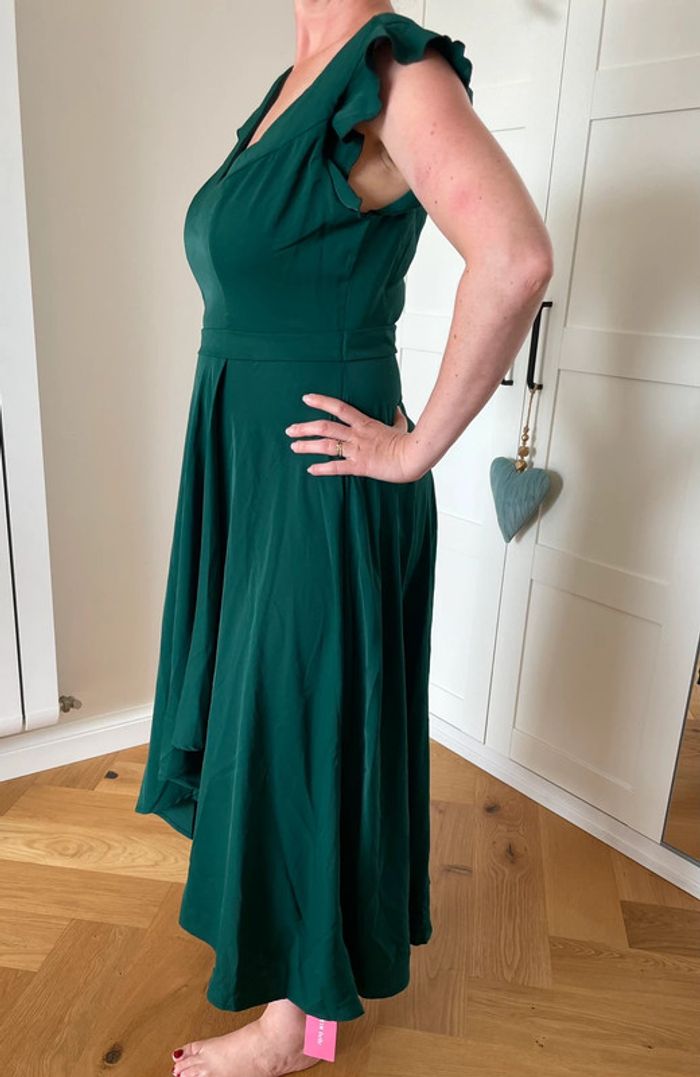 Robe cocktail verte NEUVE taille L - photo numéro 2
