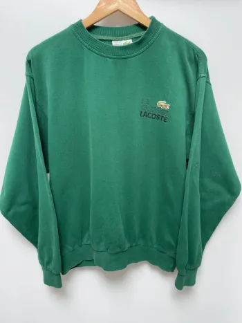 Crewneck vintage 80s green Lacoste Vintage Mens Medium made in France 🇫🇷