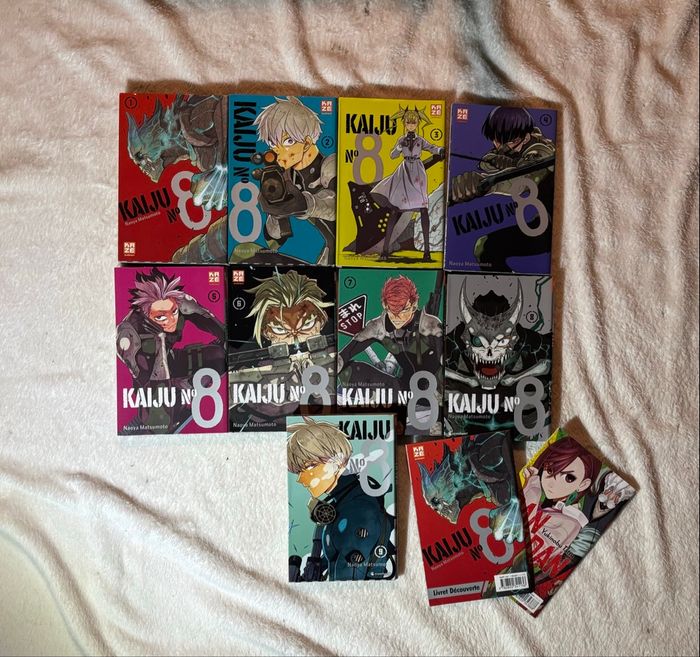 🐲 Lot Mangas Kaiju N°8 Tomes 1 à 9 + 2 livrets offerts
