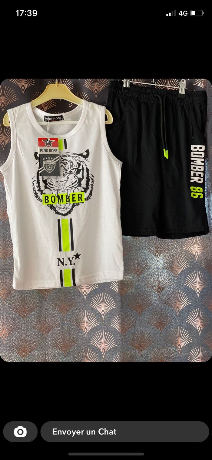 Ensemble t-shirt et short garçon - photo numéro 3