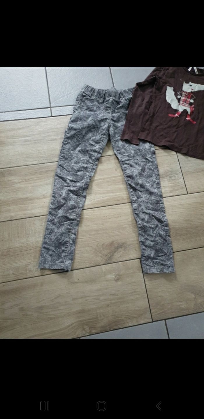 Ensemble fille t-shirt renard jegging 10 ans - photo numéro 3