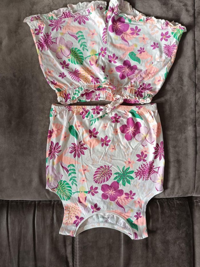 Ensemble fille 8 ans short et débardeur inextenso