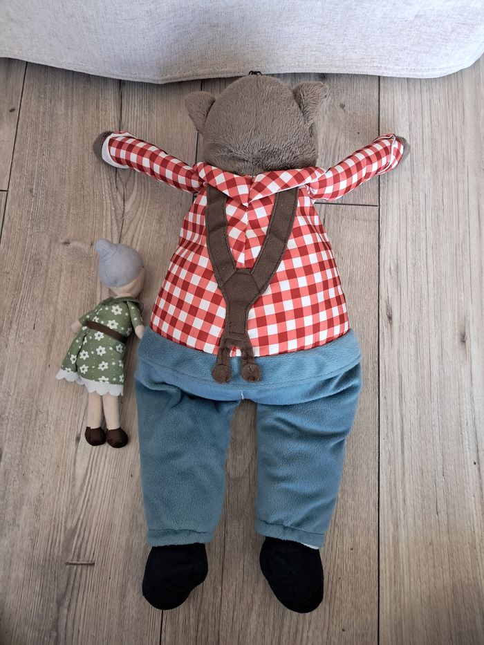 Peluche ikea. Grand méchant loup et grand mere. Conte petit chaperon rouge - photo numéro 8
