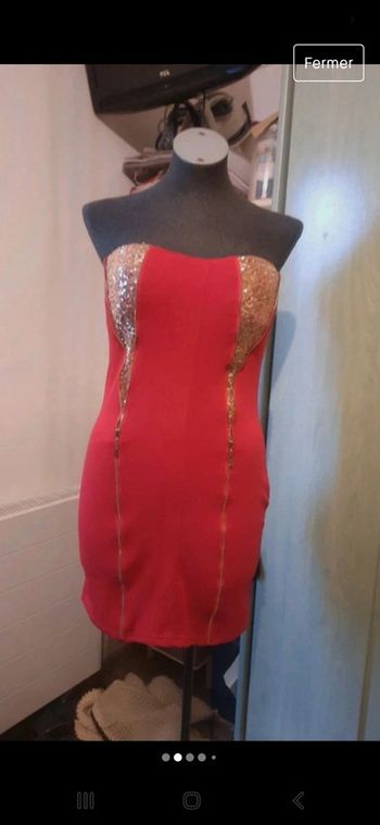 Robe très sexy rose or