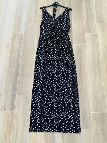 Bien lire 🙏 robe longue femme été 36/38 noir et blanc