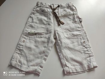 Pantalon en lin écru 6 mois