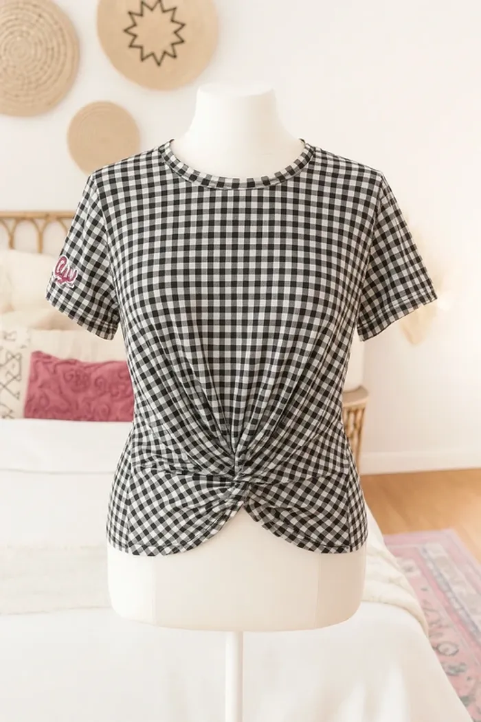 T-shirt à carreaux