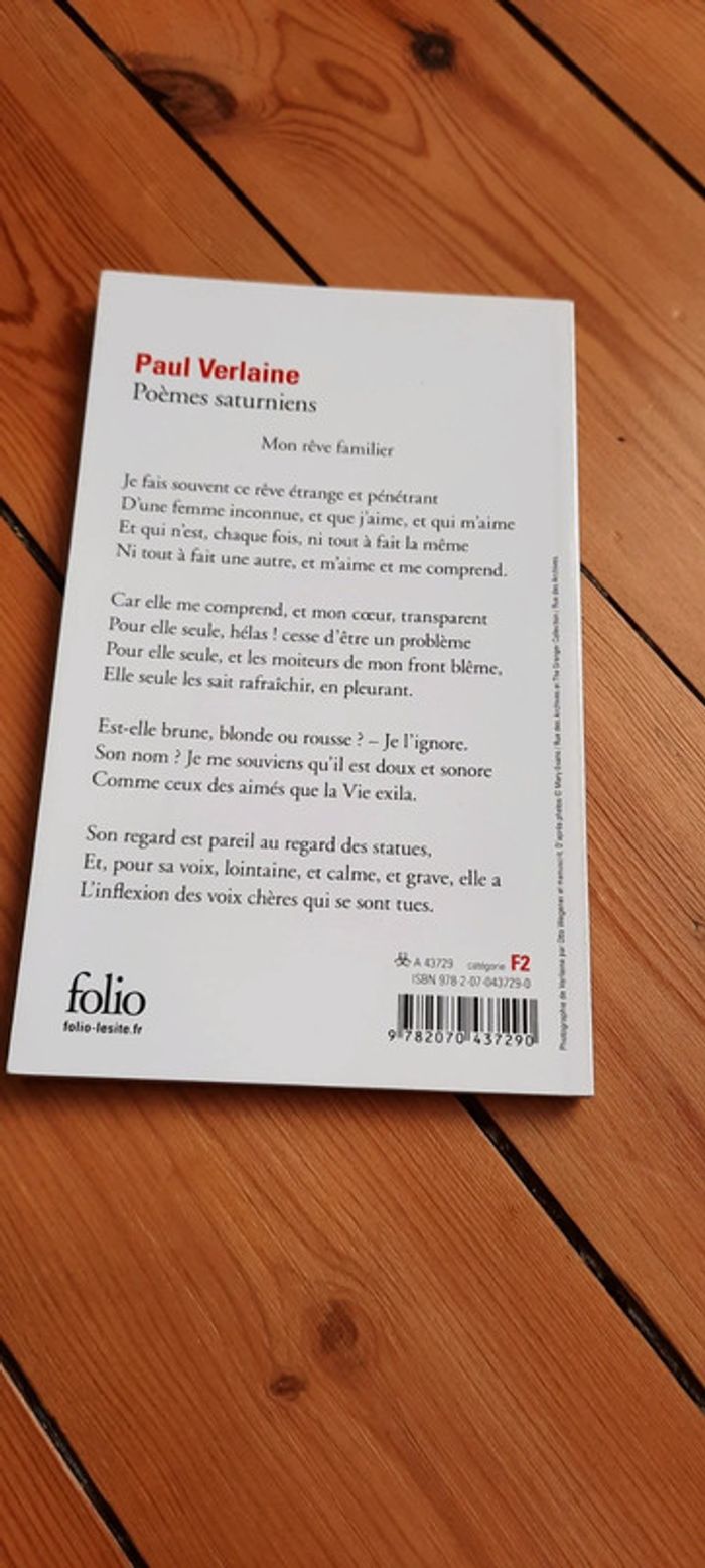 Livre scolaire Poèmes saturniens de Paul Verlaine - photo numéro 2