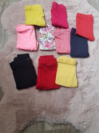 Lot de 10 leggings fille 6 mois