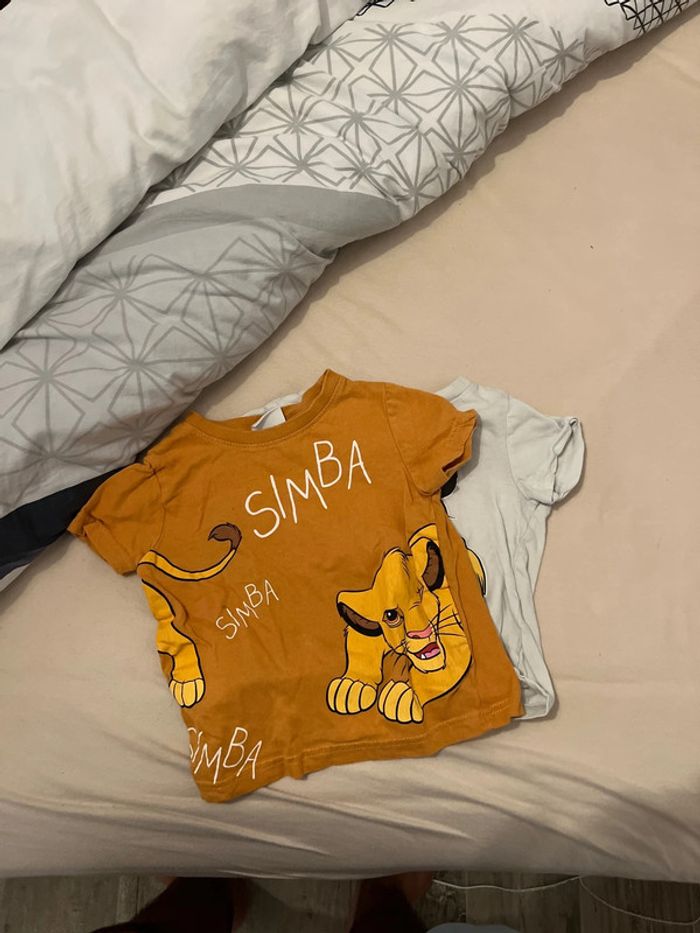 Lot de 2 t-shirt simba