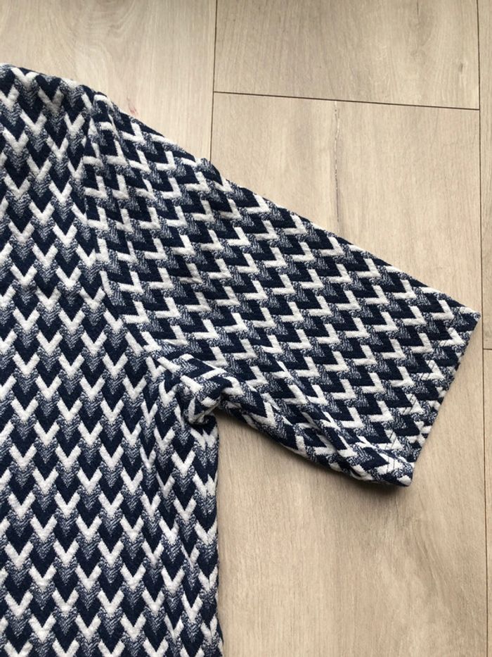 Top bleu grain de malice taille L imprimé géométrique - photo numéro 2