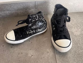 Converse all star 28 bon état noir argenté