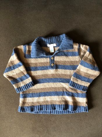Pull rayé 12m