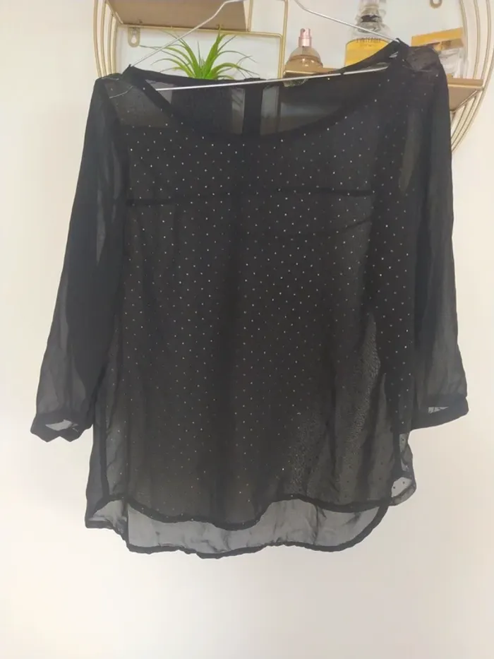 Blouse noire Stradivarius 38