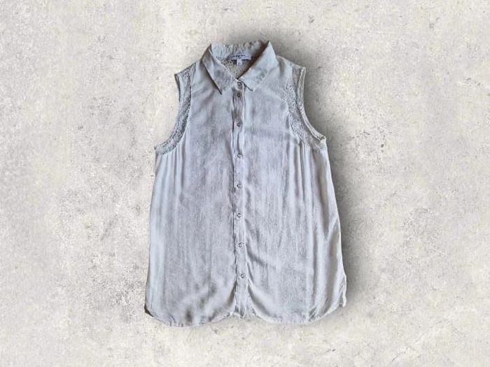 Blouse débardeur blanc à dentelle "Les petites" taille M