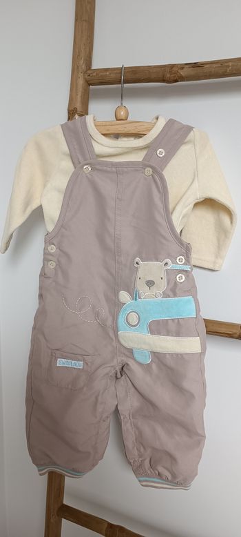 Salopette et son t-shirt ML 6 mois