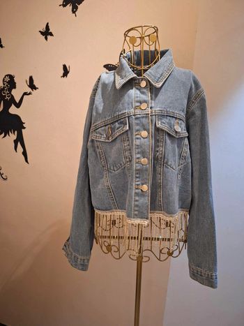 Veste en jeans & strass