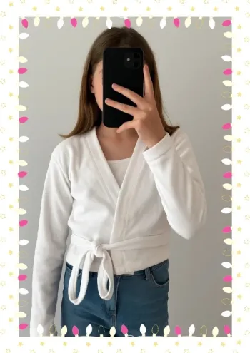 🩰 Gilet cache-cœur blanc Sansha – Taille 10 ans 🩰