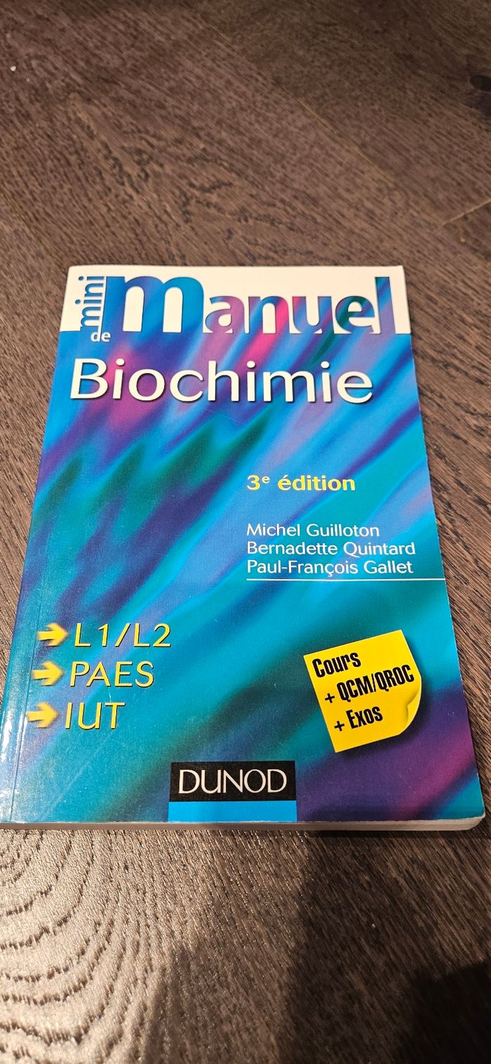 Lot 4 manuels biologie-chimie