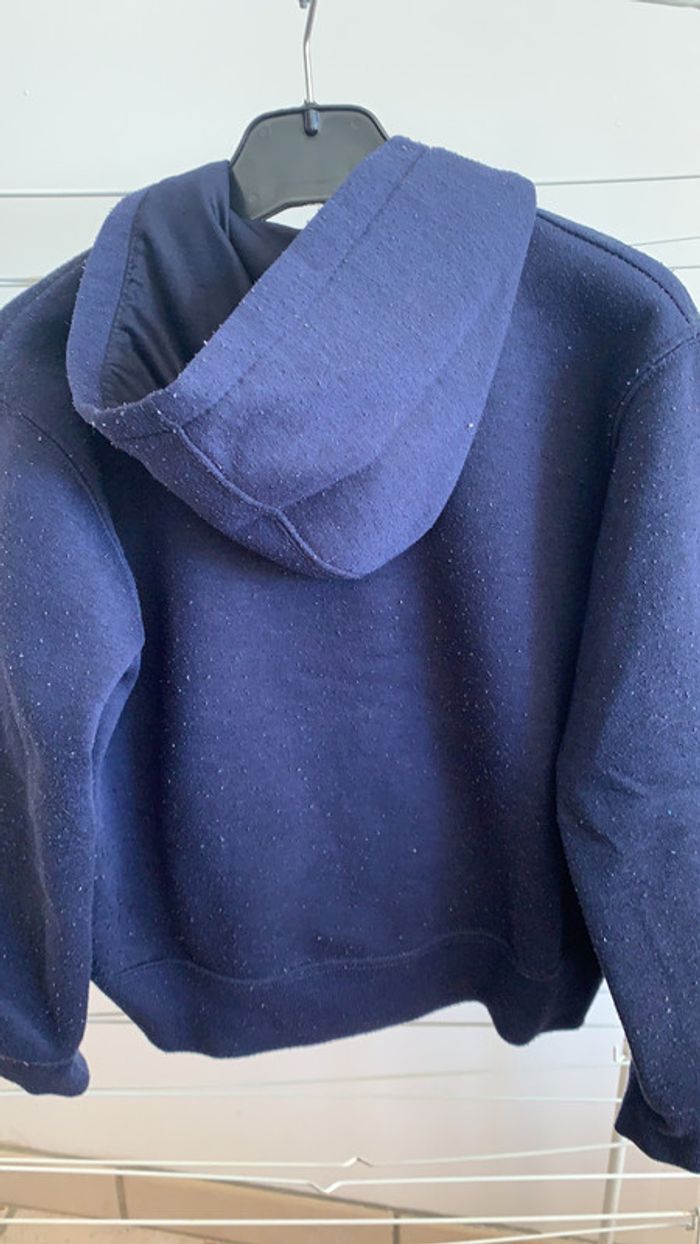 Veste bleu sport à capuche 8 ans - photo numéro 4