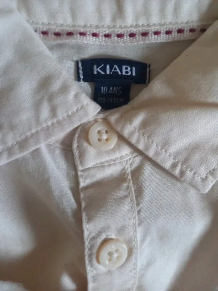 Chemise manche longue beige - photo numéro 3