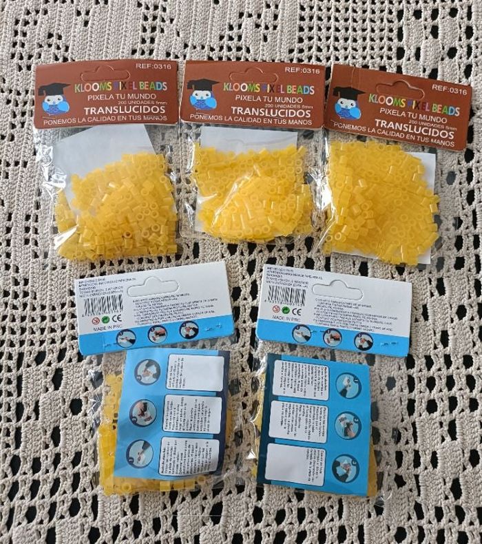 1000 perles à repasser jaunes