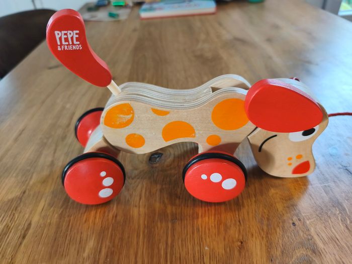 Chien à tirer en bois Hape Jouet d'éveil dès 12 mois - photo numéro 3