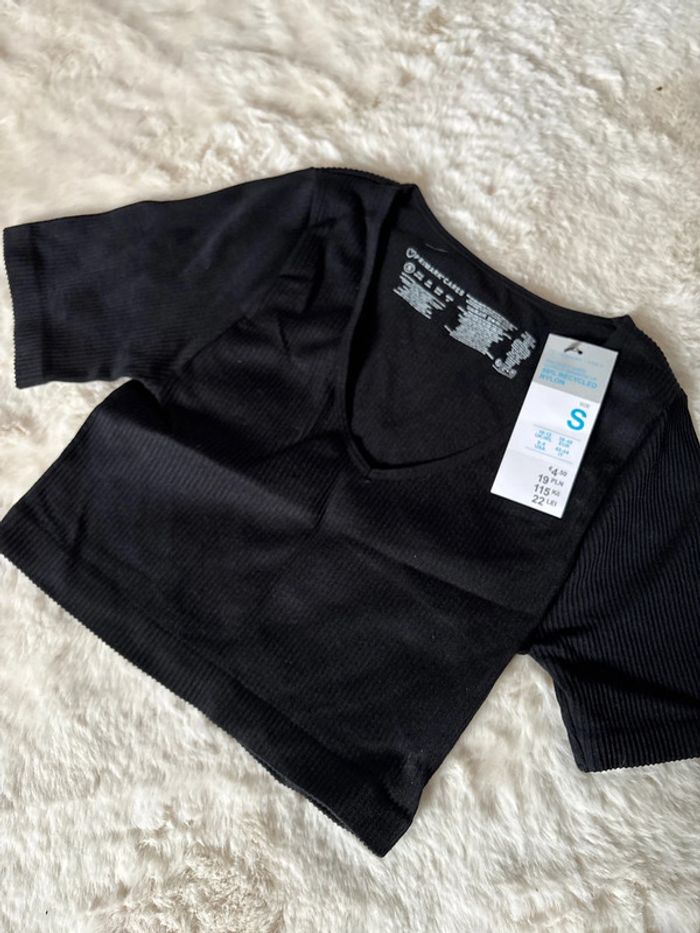 T-shirt crop top noir Primark - photo numéro 3