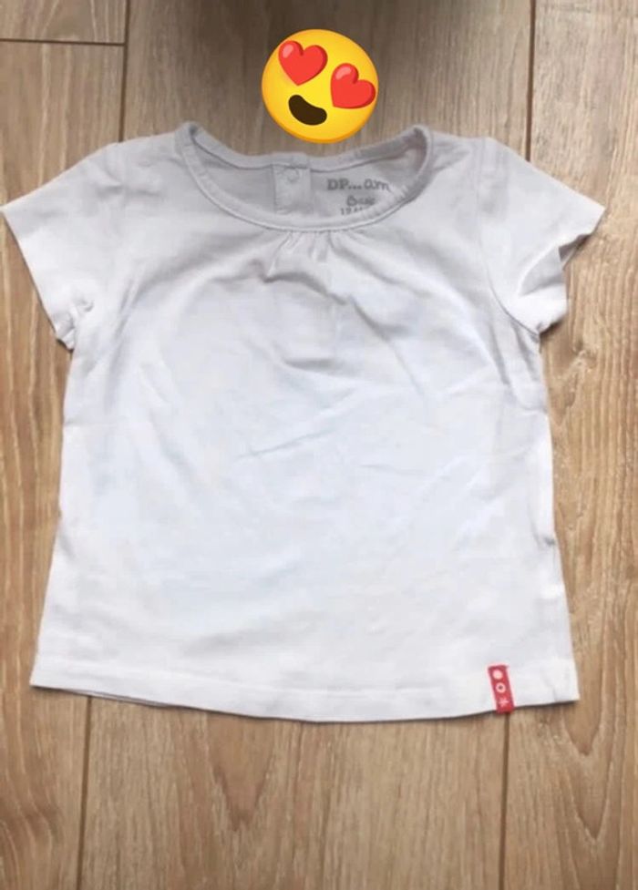 T-shirt MC 12mois blanc DPAM - photo numéro 2
