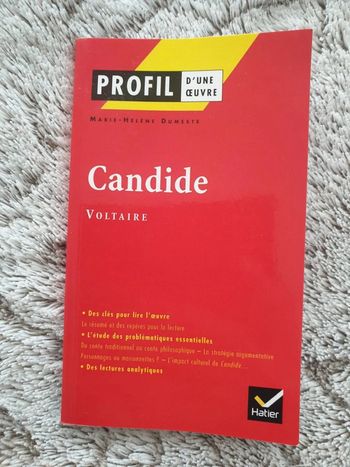 Livre Profil Candide de Voltaire