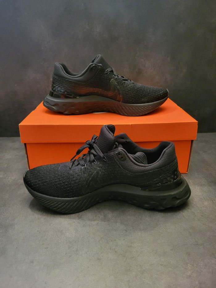 Nike React Infinity Run Flyknit 3 Triple Black - DH5392005 - Size : 45.5 🌈🌈 - photo numéro 3
