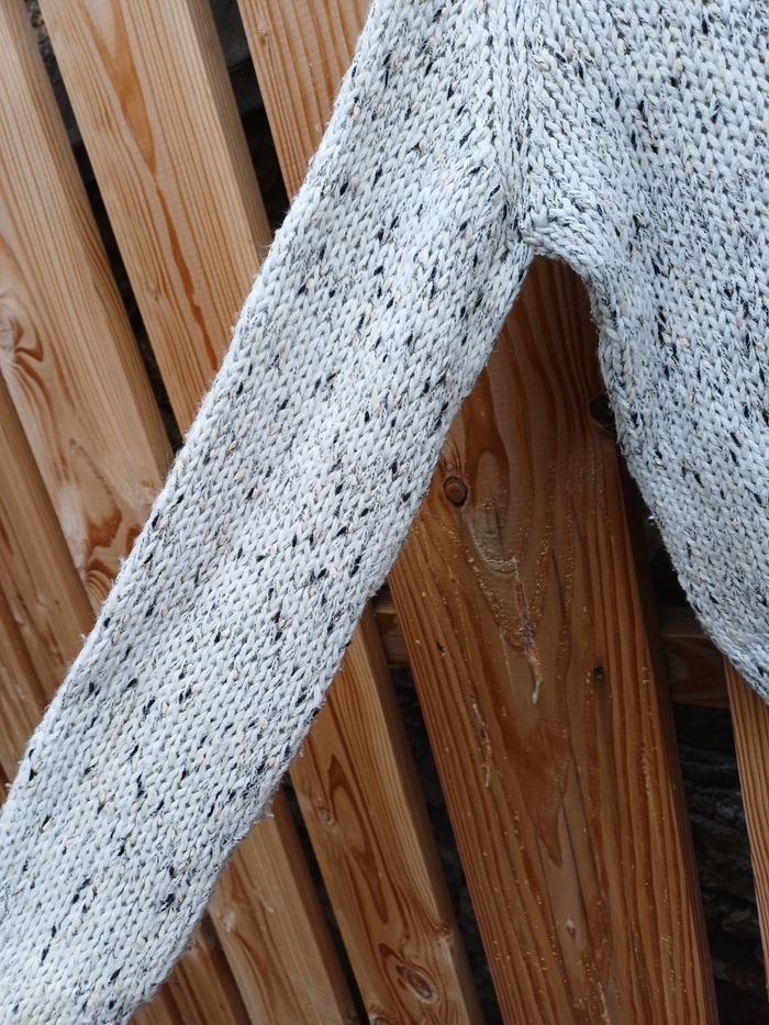 Joli pull court en laine blanc Stradivarius taille M - photo numéro 5