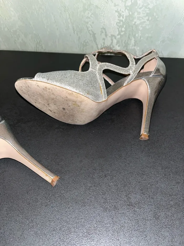 Chaussures hautes argentées - photo numéro 5