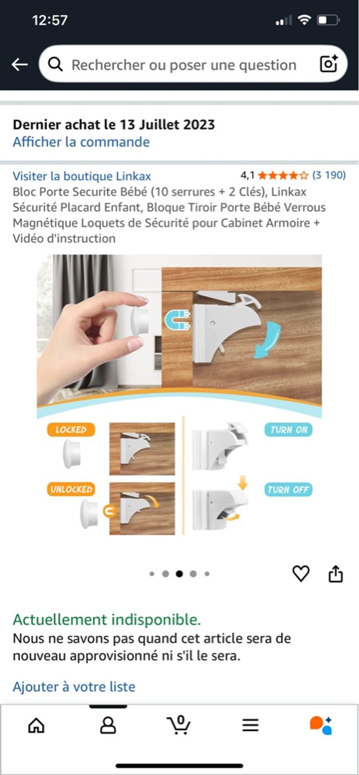 Bloc porte magnétique