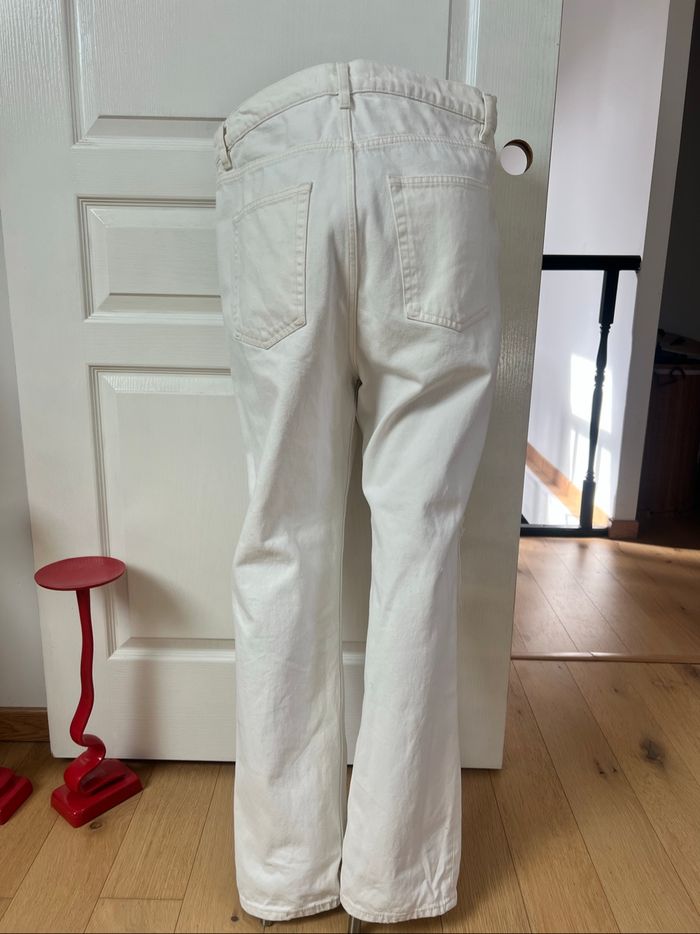 Jean blanc déchiré taille 42 - style décontracté tendance - photo numéro 2